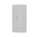 Freestanding 2-Door Bedroom Armoire with Hanging Rod